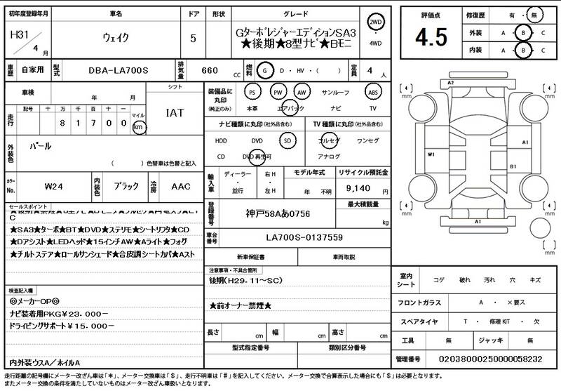 2019 DAIHATSU WAKE for sale - photo 12