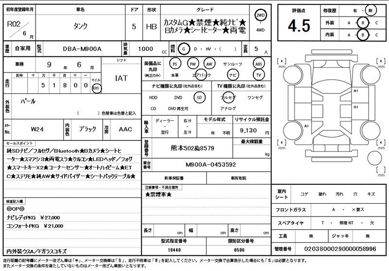 2020 TOYOTA TANK for sale - photo 12